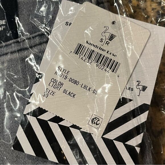 Sandrine Rose High Waisted Skinny Jeans Size 30 Distressed Grey - Picture 7 of 7